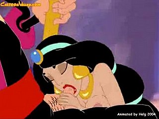 Arabian Nights - Princess Jasmine fucked by bad wizard