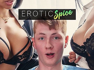 Bodkin teen pupil ordered nearby noddle office added to fucked by his big tits Latina teachers regarding creampie troika