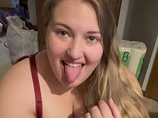 HOT bbw Wife Blowjob Pay off Cum!!  in the matter of a smile
