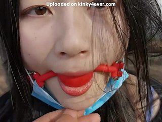 Chinese Girl Alfresco Bondage Bush-leaguer Porn