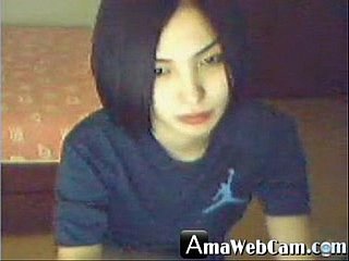 Yummy Korean girl, powered exposed to webcam
