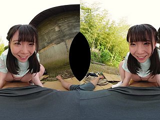Asiático lindo adolescente loco photograph de sexo VR