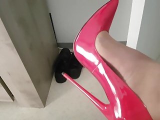 My wed whith new red heels